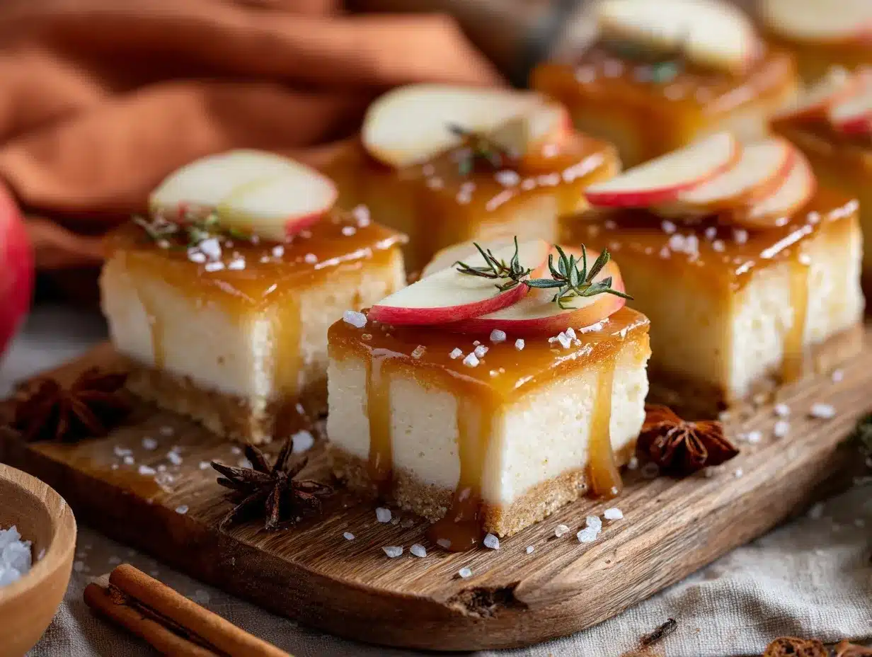 Apple Cider Caramel Cheesecake Bars preparation steps