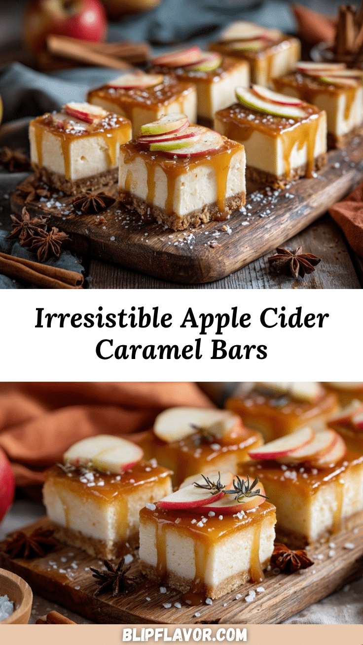 Apple Cider Caramel Cheesecake Bars recipe