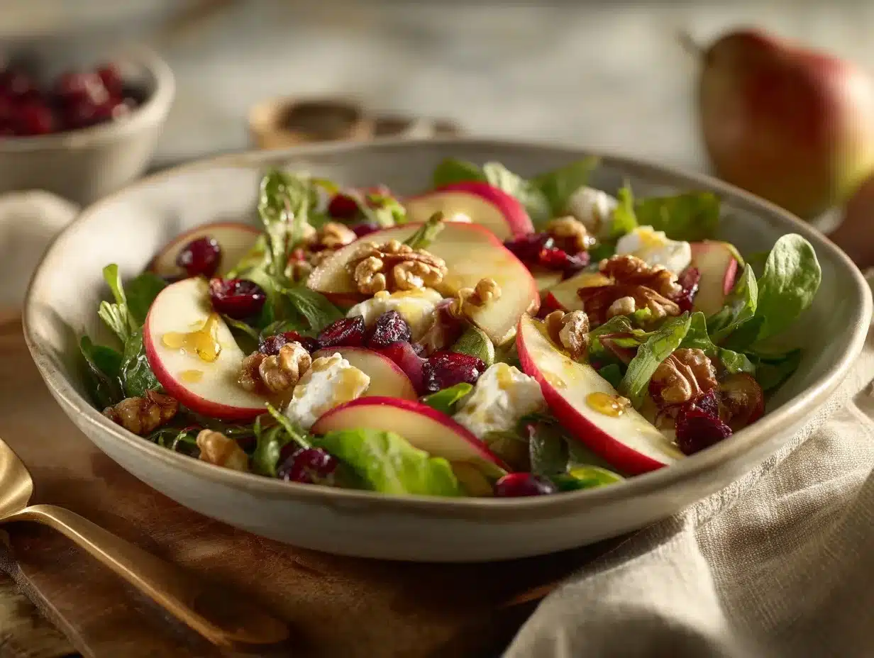 apple cranberry walnut salad preparation steps