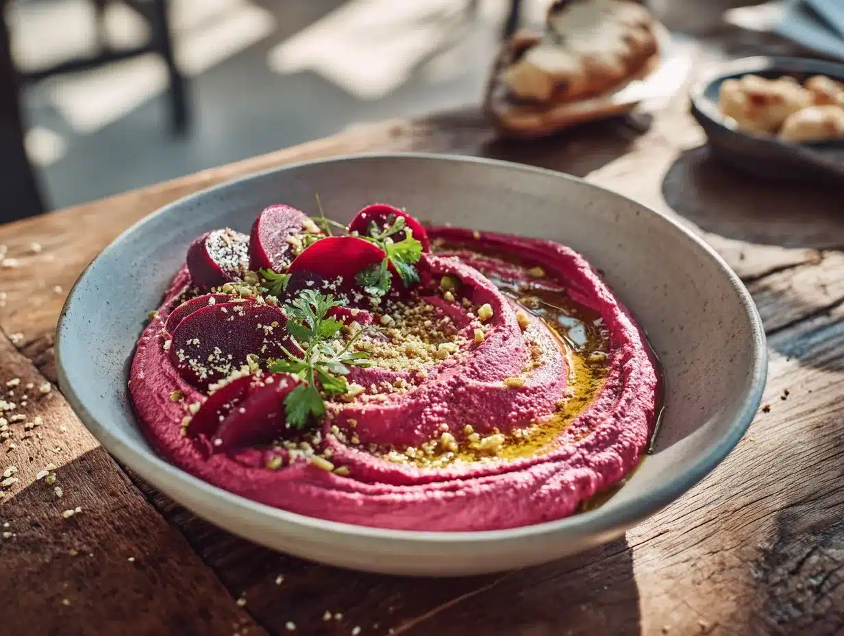 beet hummus preparation steps