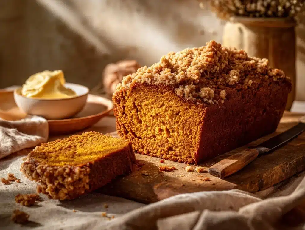 brown butter pumpkin bread - featured image