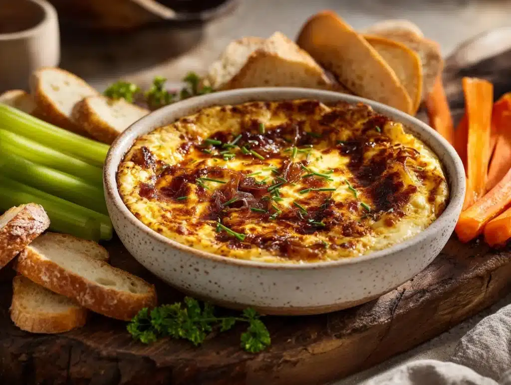 caramelized onion dip - featured image