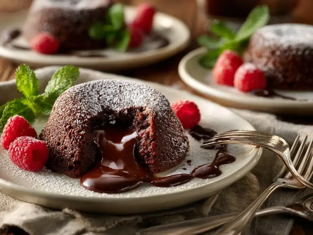 chocolate lava cakes - featured image