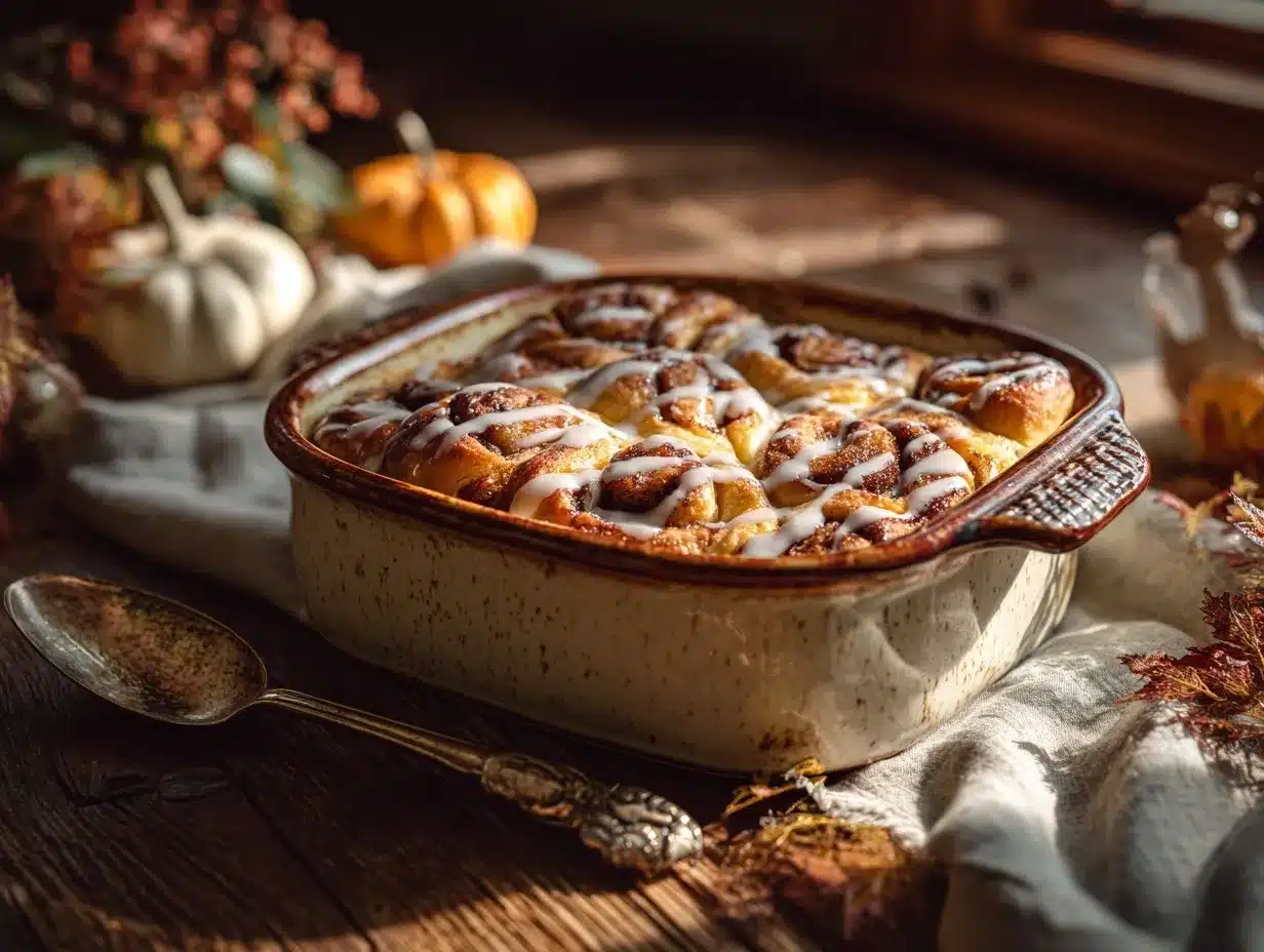 cinnamon roll casserole preparation steps