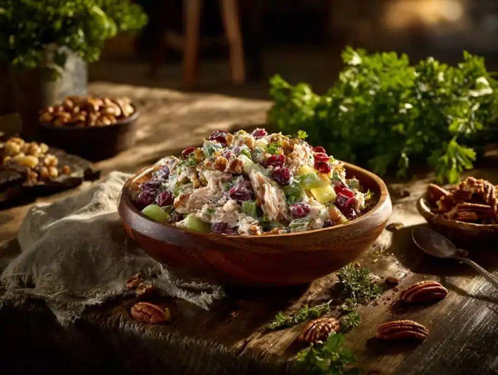 cranberry pecan chicken salad - featured image