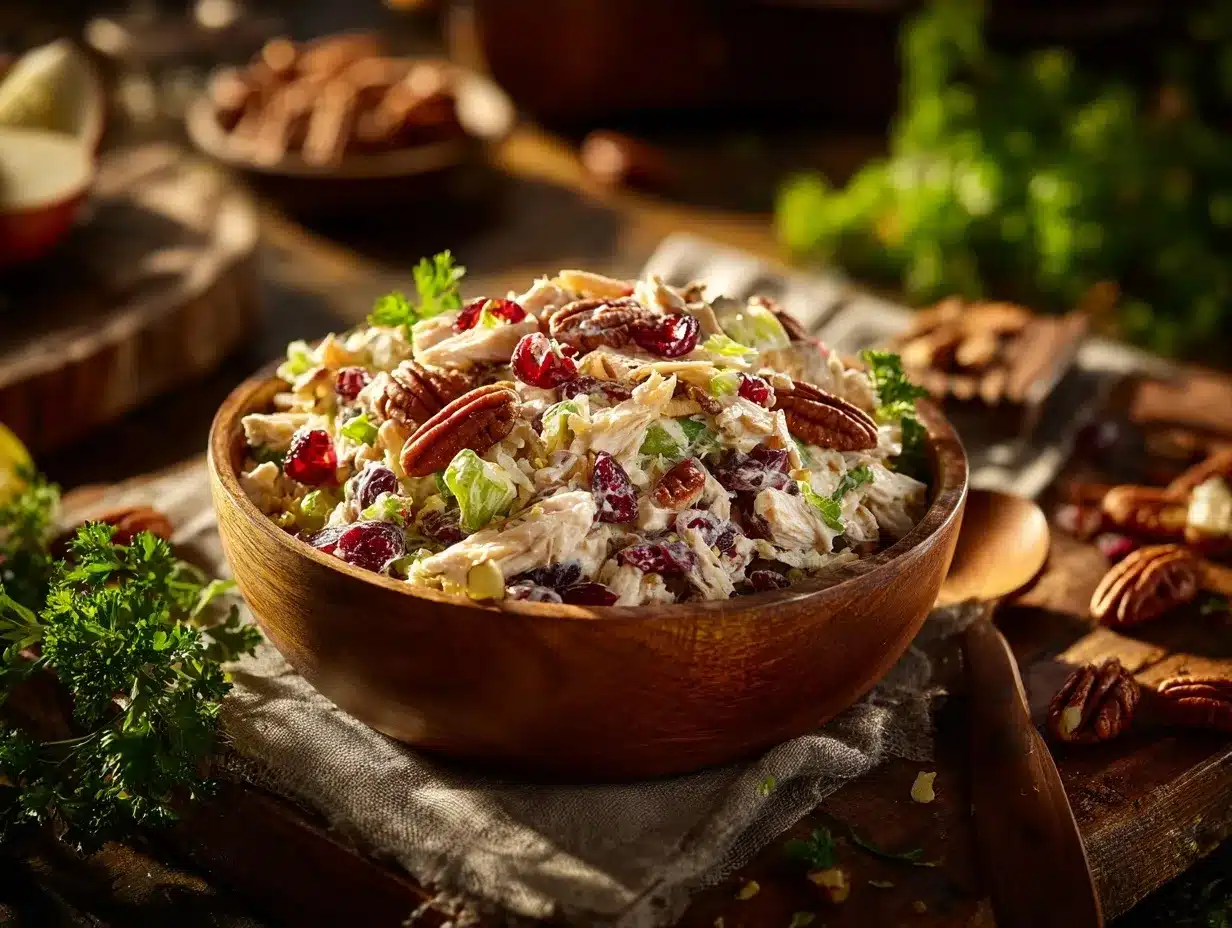 cranberry pecan chicken salad preparation steps