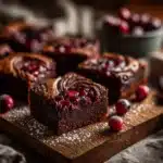 cranberry sauce brownies - featured image