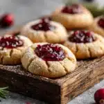 cranberry sauce thumbprint cookies - featured image