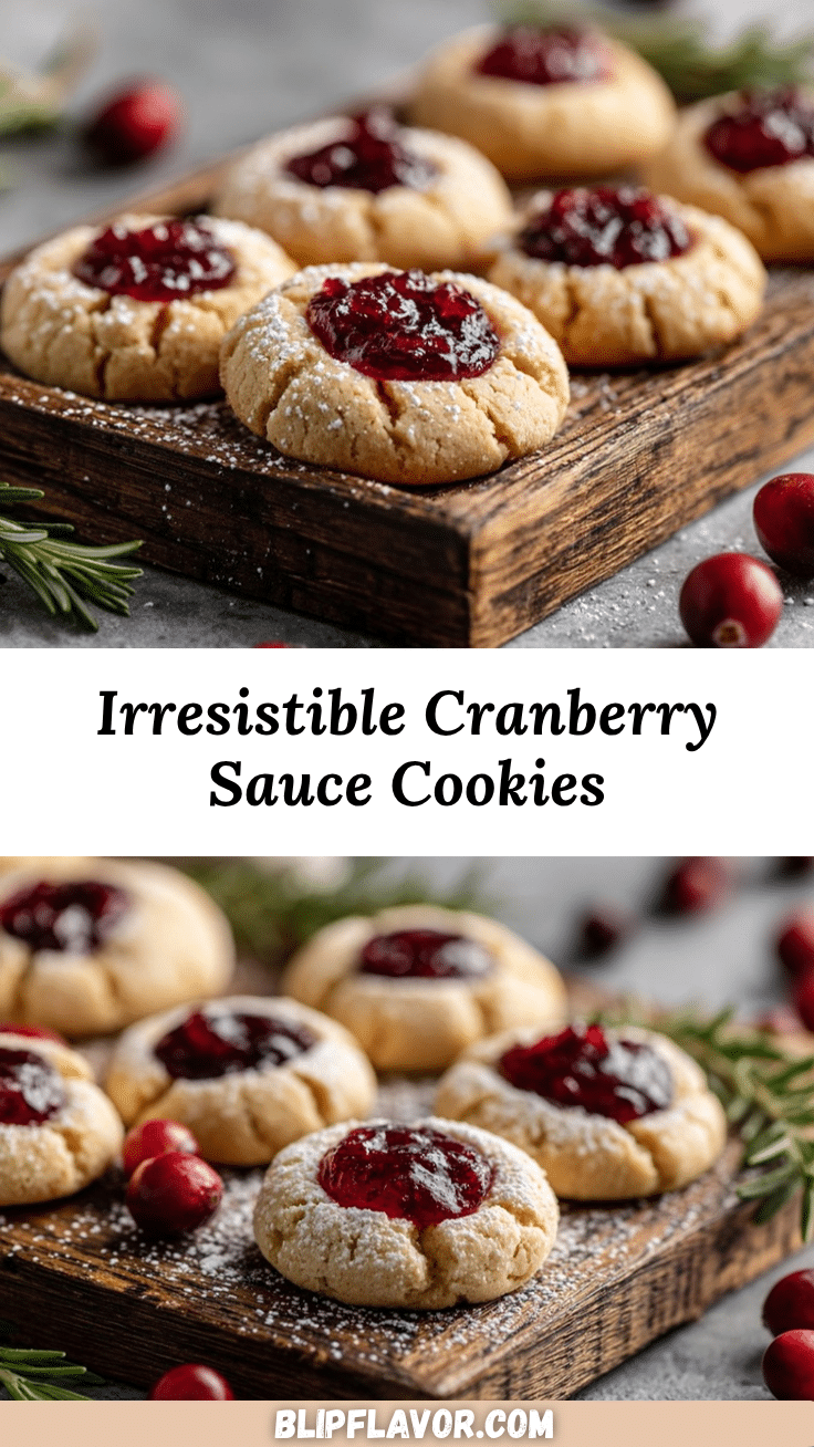 cranberry sauce thumbprint cookies recipe