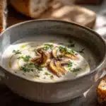 creamy wild mushroom soup - featured image