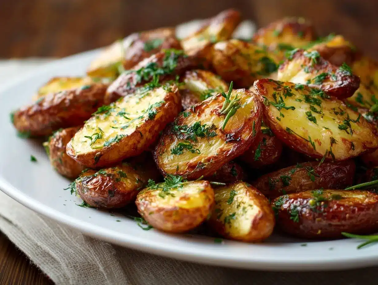 garlic herb roasted fingerling potatoes preparation steps