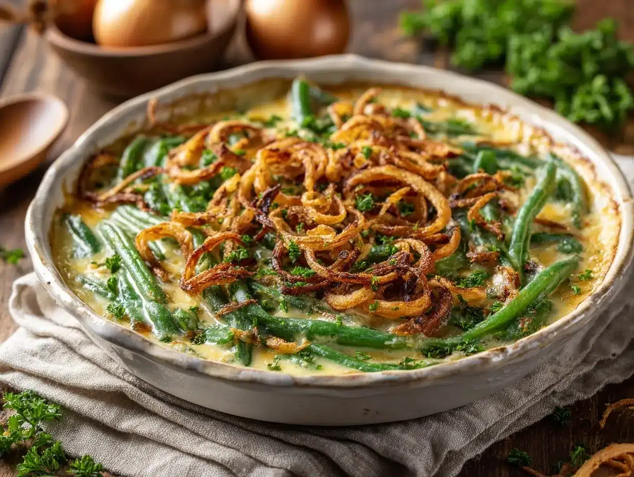 green bean casserole preparation steps