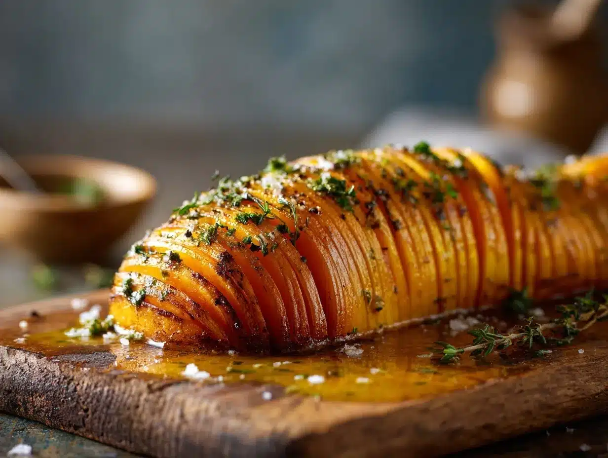 Hasselback Butternut Squash preparation steps
