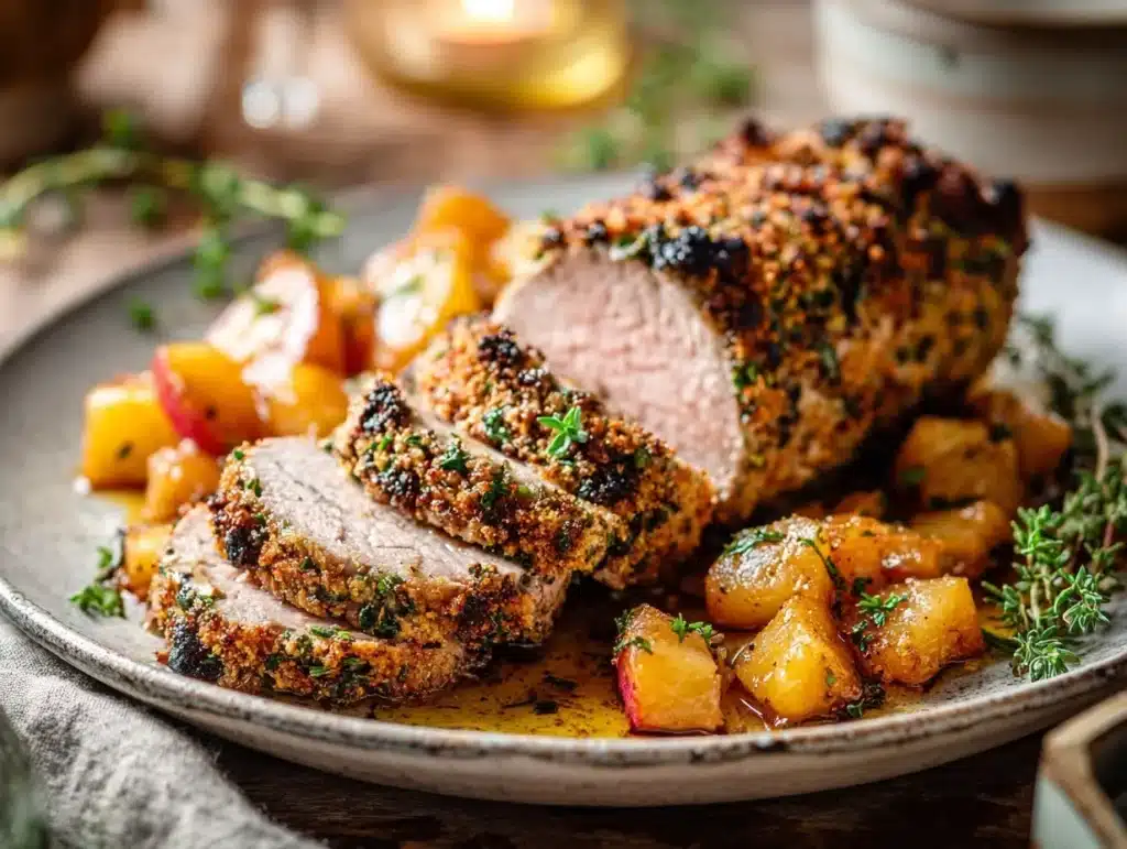 herb-crusted pork tenderloin - featured image