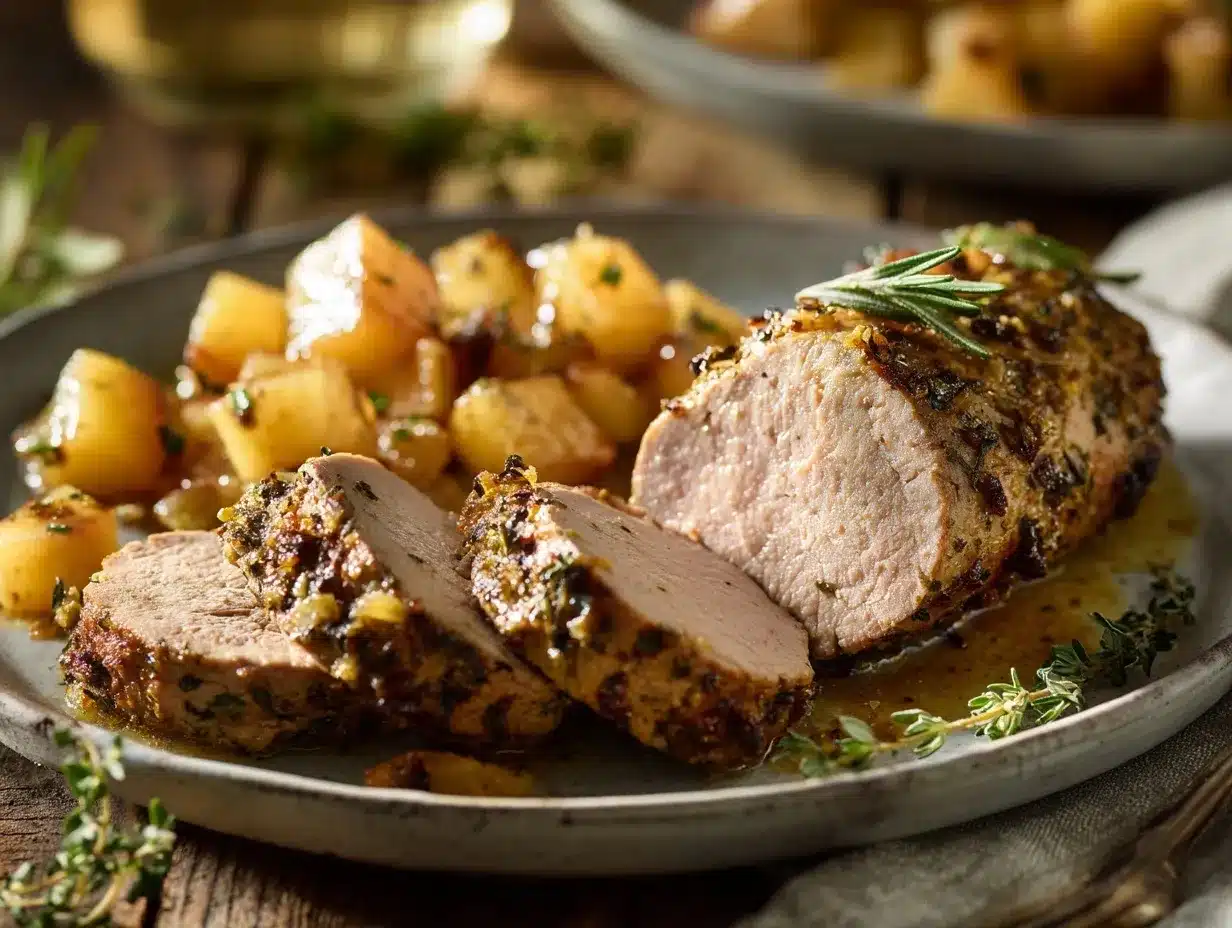 herb-crusted pork tenderloin preparation steps