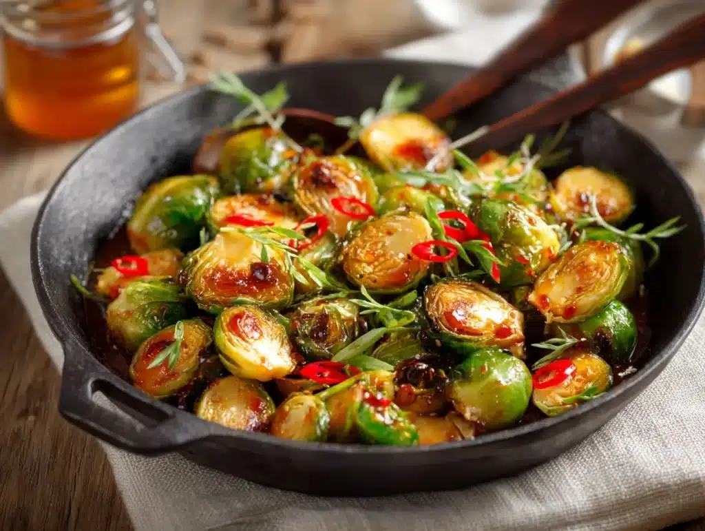 Honey Sriracha Brussels Sprouts - featured image