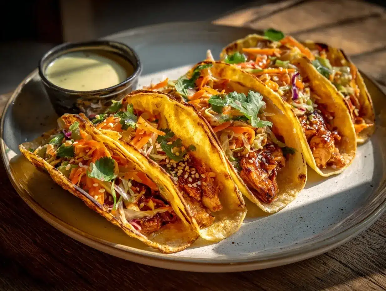 Korean BBQ turkey tacos preparation steps