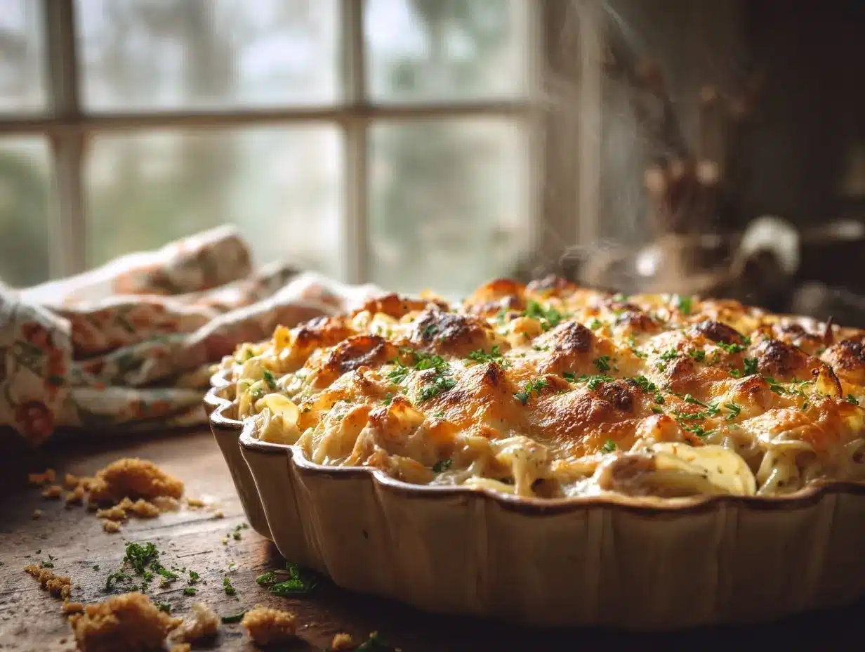 leftover turkey noodle casserole preparation steps