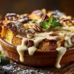 maple bourbon bread pudding - featured image