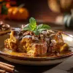 pumpkin bread pudding - featured image