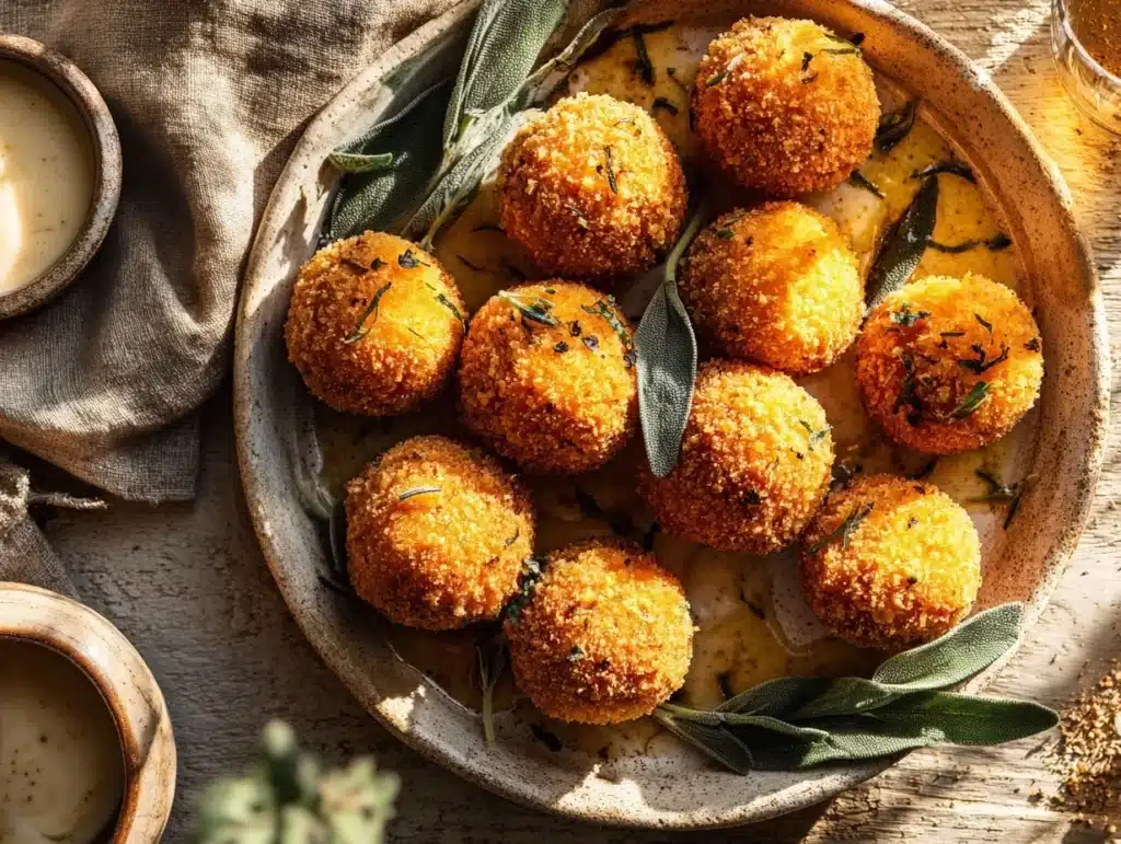 pumpkin sage arancini - featured image