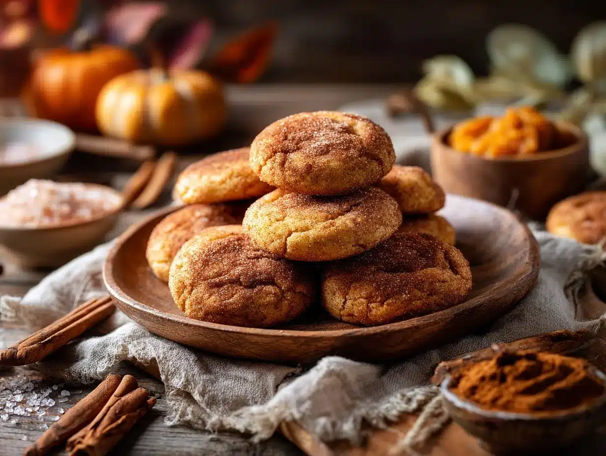 pumpkin snickerdoodle cookies preparation steps