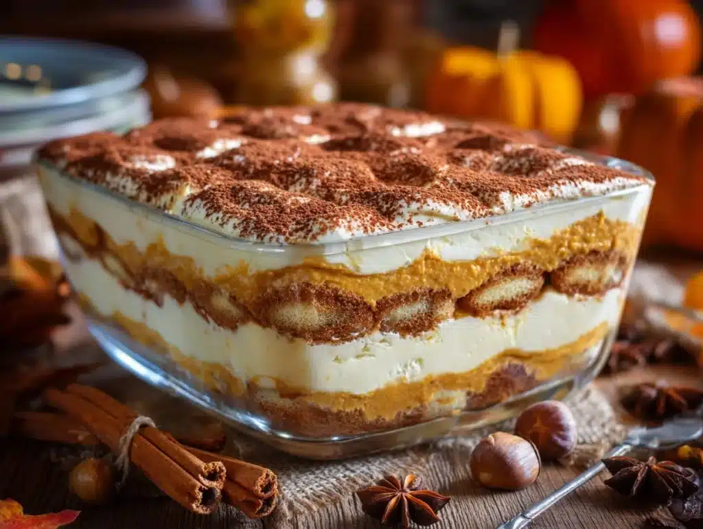 pumpkin spice tiramisu - featured image
