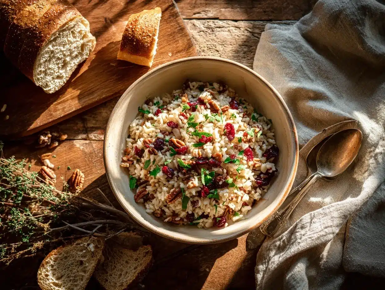 savory cranberry pecan rice pilaf preparation steps