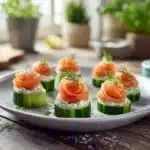 smoked salmon cucumber bites - featured image