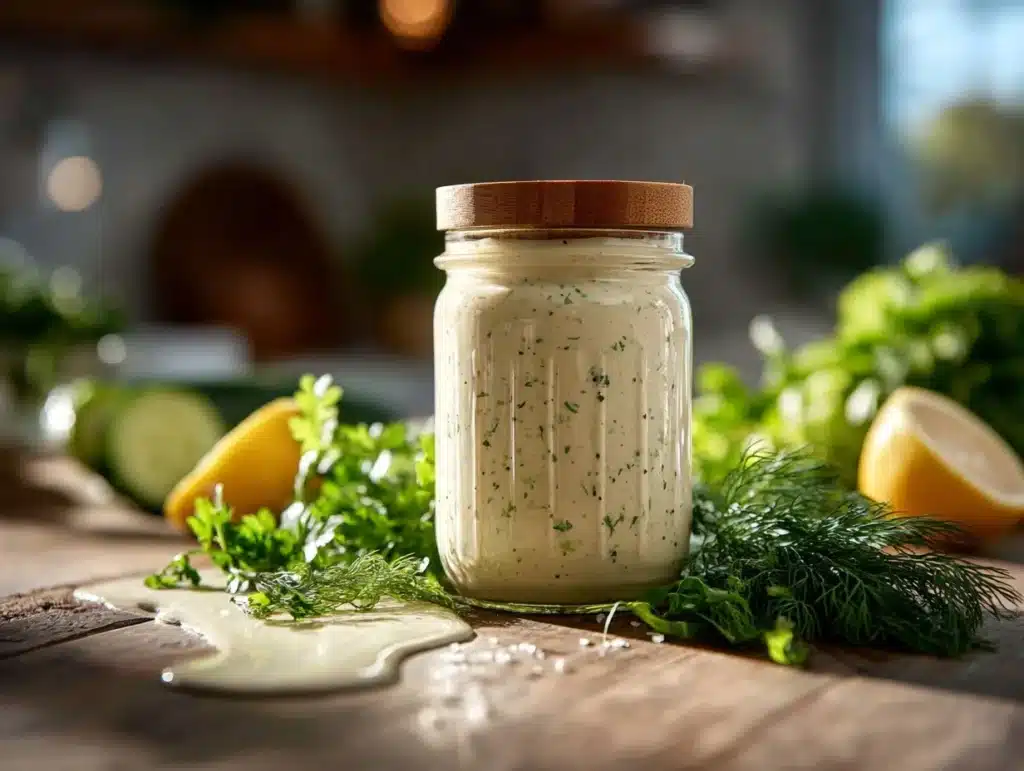tahini ranch dressing - featured image