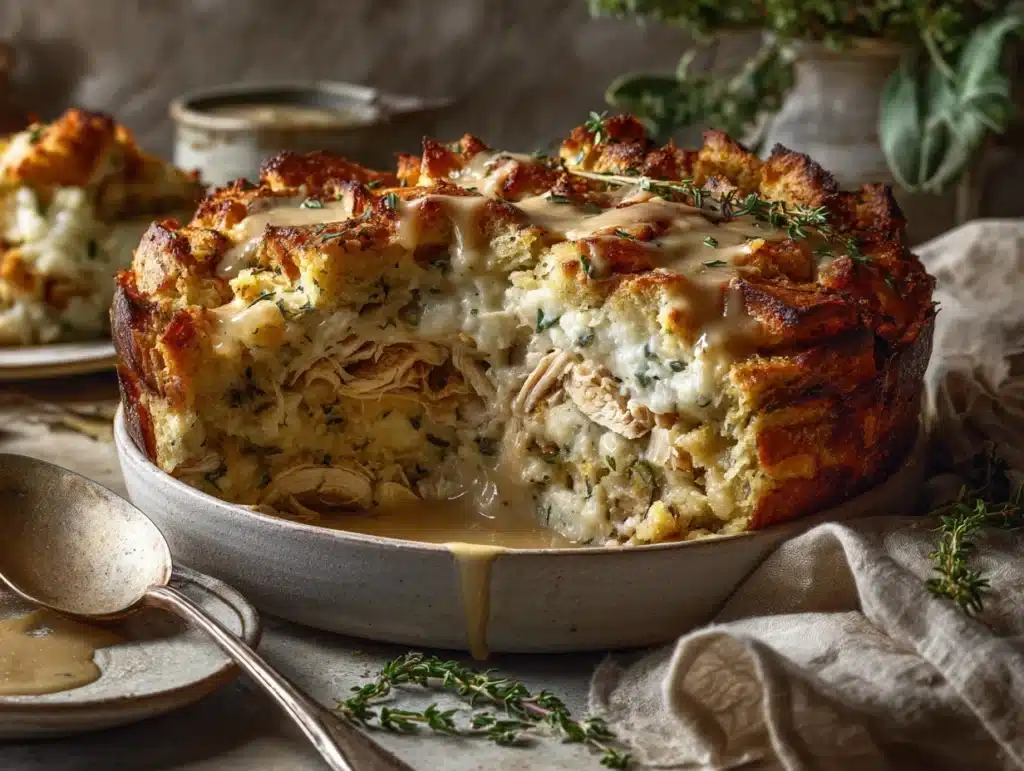 Thanksgiving leftover casserole - featured image