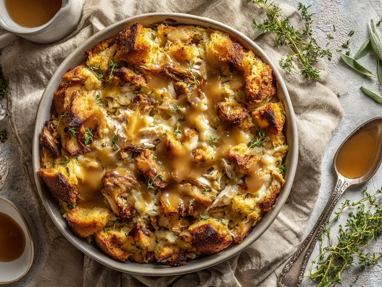 Thanksgiving leftover casserole preparation steps