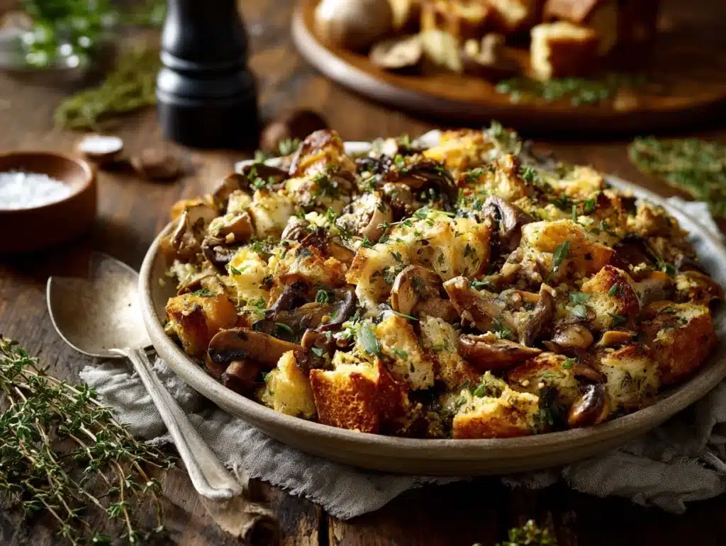 wild mushroom herb dressing - featured image