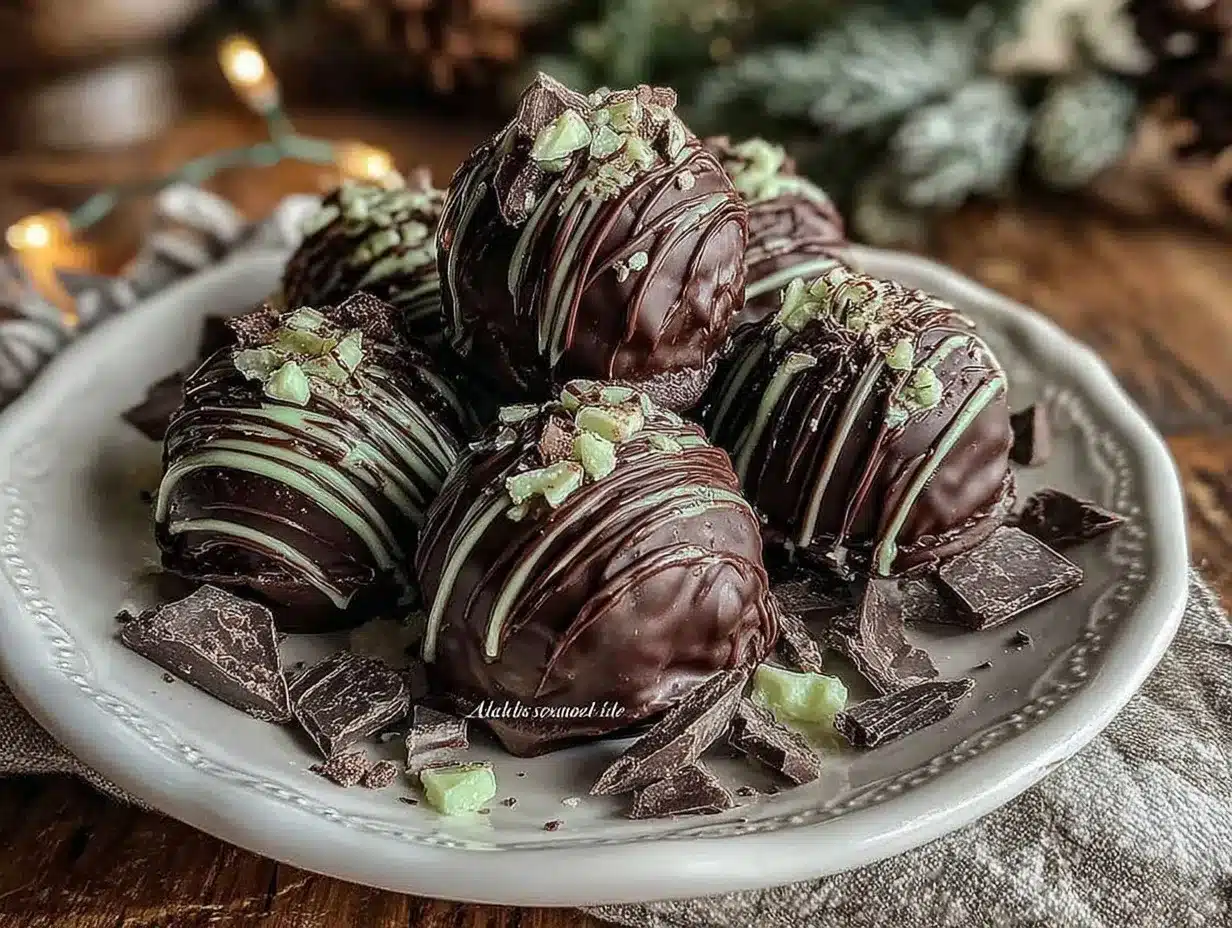Andes Mint Chocolate Truffles preparation steps