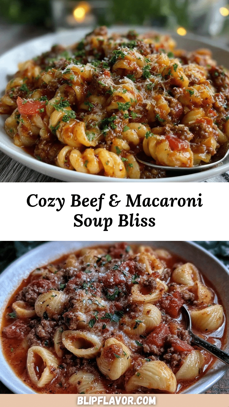 beef and macaroni soup recipe