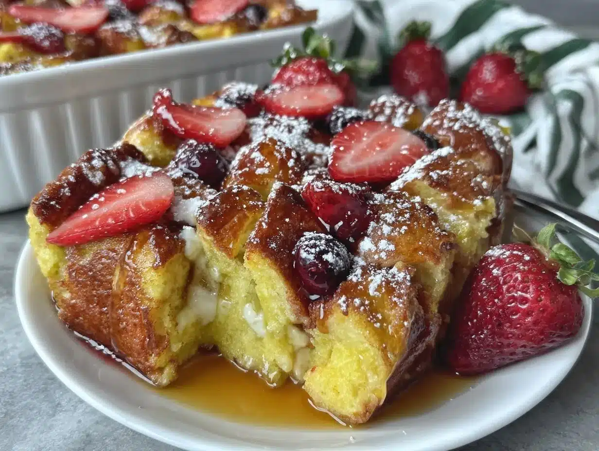 Berry French Toast Casserole preparation steps