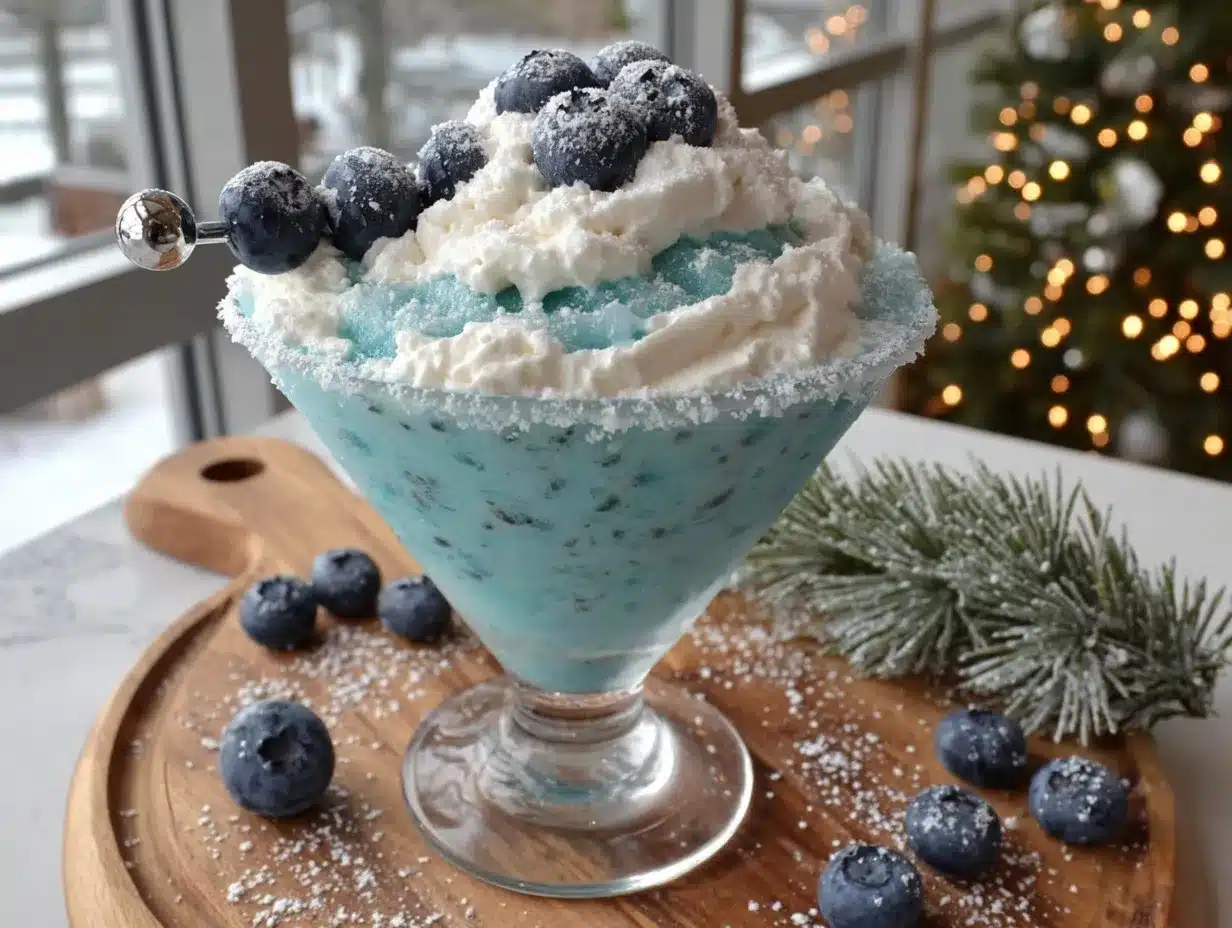 Blueberry Snow Martini preparation steps