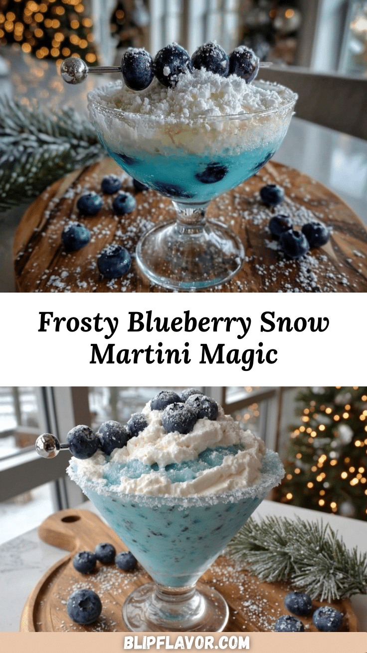 Blueberry Snow Martini recipe
