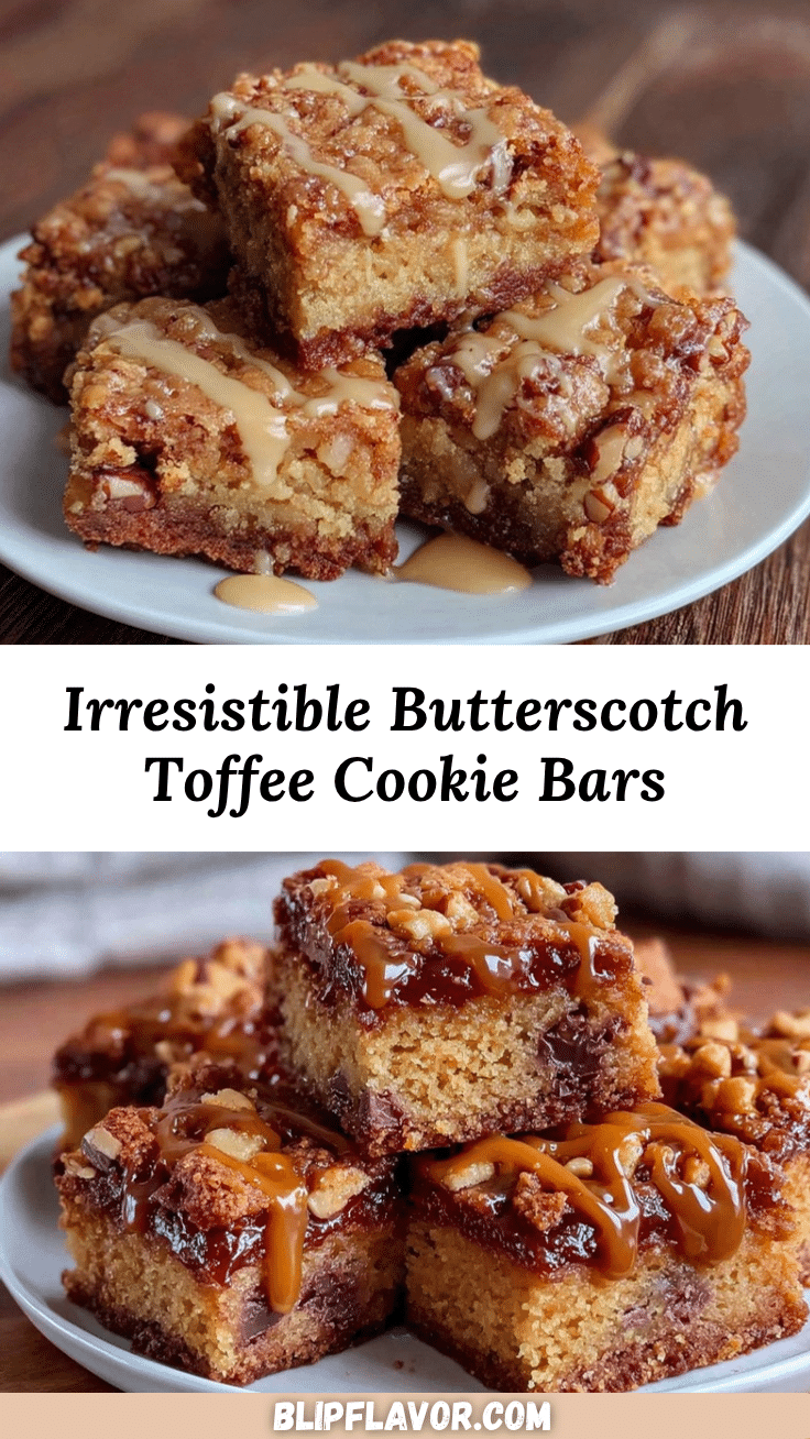 butterscotch toffee cookie bars recipe