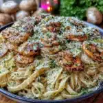 caramelized leek and mushroom pasta - featured image