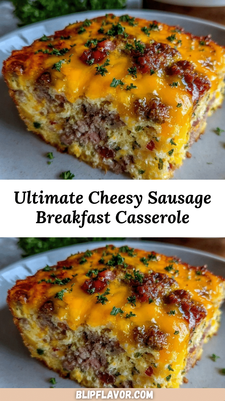 Cheesy Hashbrown Sausage Breakfast Casserole recipe