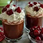 chocolate cherry hot chocolate - featured image