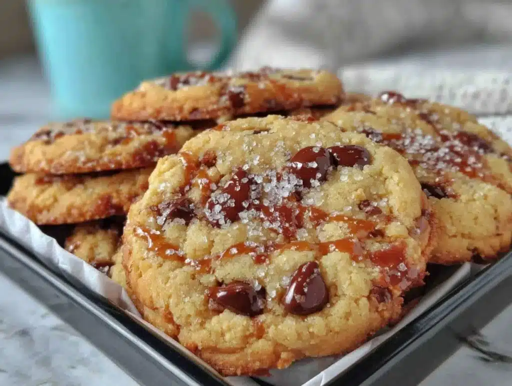 chocolate chip toffee shortbread cookies - featured image