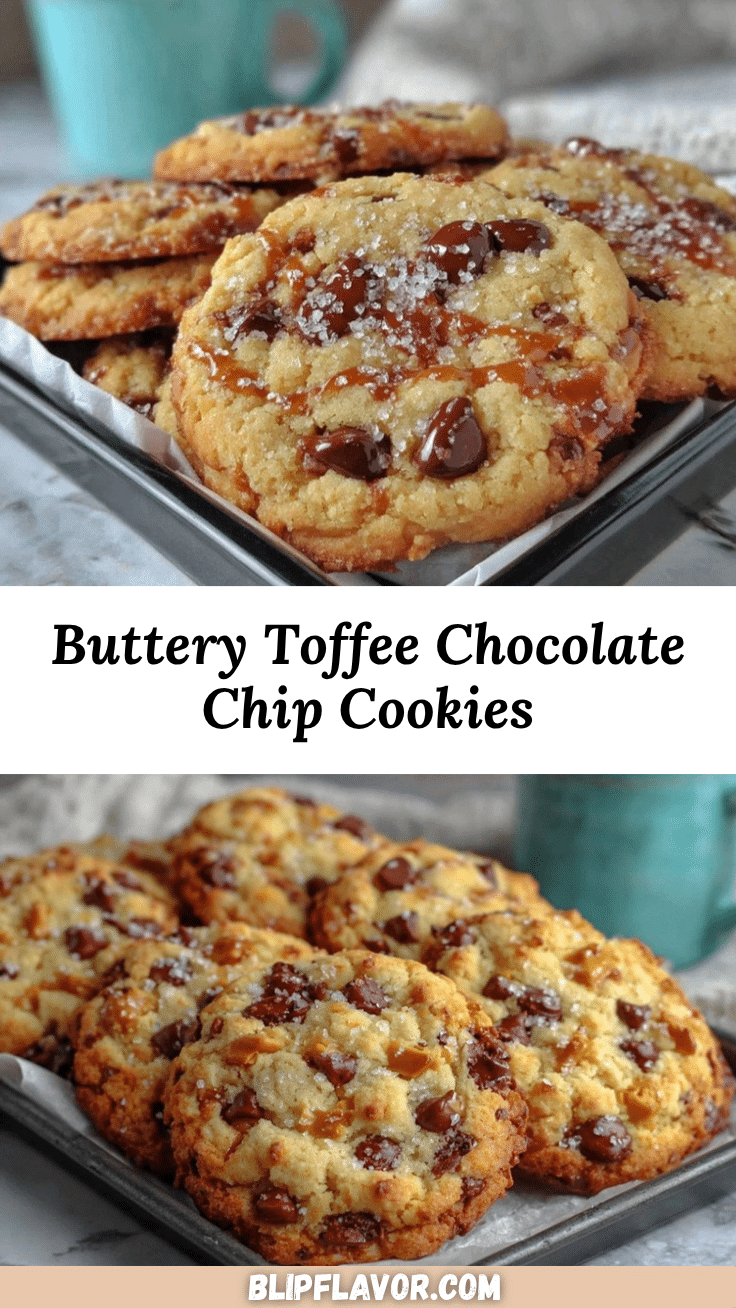 chocolate chip toffee shortbread cookies recipe