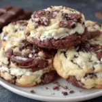 chocolate marshmallow swirl cookies - featured image