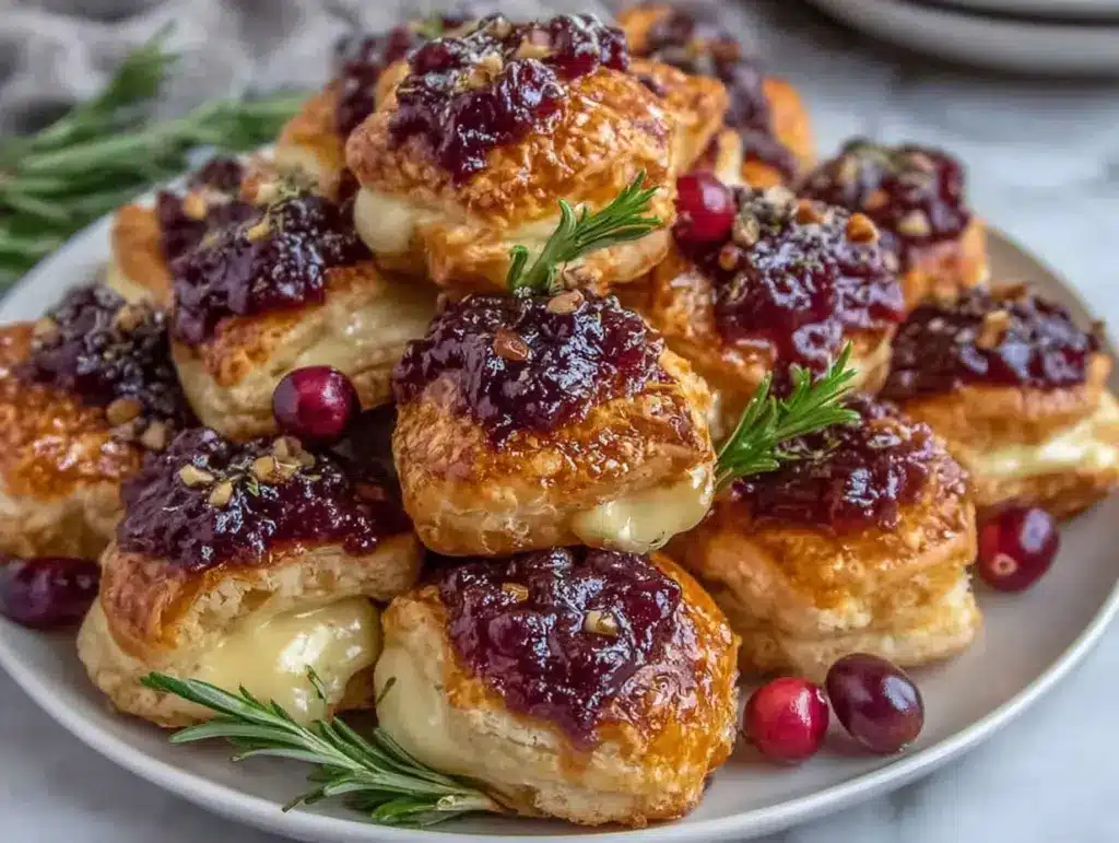 cranberry brie bites - featured image
