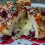 Cranberry Brie Stuffed Chicken Breast - featured image