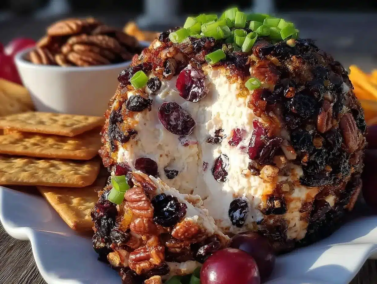 cranberry pecan cheeseball preparation steps