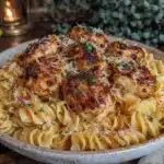 creamy cheesy alfredo pasta - featured image