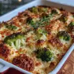 creamy cheesy chicken bake - featured image